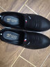 蜻蜓牌真皮白色男鞋男士皮鞋男款商務(wù)休閑韓版隱形內增高鞋百搭軟底鞋子 黑色 42 曬單實(shí)拍圖