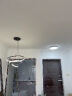 TCL照明客厅吊灯现代简约灯具创意个性卧室餐厅吊线可调节中山灯饰 三环黑-Φ20+40+60cm-41瓦暖白光 实拍图