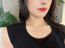 中國黃金（CHINA GOLD）【鑲真鉆】鉑金項鏈女一輩貝子鉆石吊墜教師節禮物送女老師老婆 京速達 一輩子鉆石鉑金項鏈 曬單實(shí)拍圖