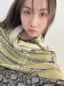 ALLFOND真絲羊毛大方巾披肩莫迪蘭灰綠織布機秋冬季百搭絲毛圍巾 莫迪蘭灰綠 135*135cm 曬單實拍圖