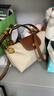 瓏驤（LONGCHAMP）Le Pliage 帆布短柄餃子包迷你手提包  米白色 L34175089P71  曬單實(shí)拍圖