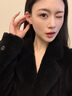 在野紅色耳釘女輕奢小眾設(shè)計(jì)高級(jí)感耳環(huán)氣質(zhì)新年本命年結(jié)婚秋冬耳飾潮 紅色C圈耳釘 曬單實(shí)拍圖