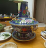 郭一元景泰藍(lán)銅火鍋火鍋鍋具紫銅木炭傳統(tǒng)純手工正宗老北京涮羊肉鴛鴦鍋 景泰藍(lán)木炭單味鍋適合4-6人 32cm 曬單實(shí)拍圖