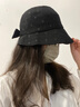 CHALL KITTY漁夫帽女夏季時(shí)尚潮流防紫外線(xiàn)女士遮陽(yáng)帽沙灘休閑防曬帽子女 黑色-高端品牌禮盒裝高檔高級感 曬單實(shí)拍圖