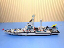 啟致創(chuàng)想（QZCX）積木兒童玩具船航空母艦拼插兼容樂高軍事模型7-14歲男孩生日禮物 74cm導(dǎo)彈驅(qū)逐艦燈光版-1456顆粒 曬單實(shí)拍圖