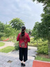 俞兆林（YUZHAOLIN）中老年媽媽夏裝套裝洋氣上衣60歲70老人奶奶春夏七分袖國風(fēng)雪紡衫 復(fù)古紅(上衣+黑色闊腿褲) 2XL (可穿105-120斤) 曬單實拍圖