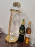 曼薇日式清酒冰酒器日本料理店用清酒杯套裝頂針式滴漏款冷酒溫酒壺 金色頂針款 配彩繪一壺四杯 曬單實拍圖