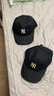美職棒（MLB）官方男女新款帽子金色鴨舌帽遮陽(yáng)帽情侶棒球帽鴨舌帽七夕節(jié)禮物 紐約洋基隊(duì)/黑色 均碼 F-帽圍可調(diào)節(jié) 曬單實(shí)拍圖