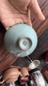 季慕家龍泉青瓷哥窯冰裂紋魚(yú)籽紋百圾碎斗笠功夫茶杯王文陶瓷手工主人杯 龍泉青瓷主人杯 曬單實(shí)拍圖