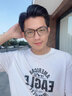 木川板材眼鏡男士復古商務大臉方框防藍光變色全框可配高度數(shù)近視眼鏡 亮黑框-C1【單鏡框】 單鏡框【支持試戴】 曬單實拍圖