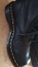馬丁博士（Dr.Martens）1490英倫女款夏機車(chē)靴荔枝紋軟皮黑色女中幫馬丁靴 黑色 36 曬單實(shí)拍圖