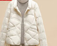 恒源祥2026新款羽絨服輕薄短款中年冬季秋裝女裝顯氣質(zhì)短款冬外套 白色 L 建議130-150斤 曬單實(shí)拍圖