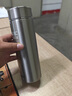 希諾保溫杯男款大容量不銹鋼水杯女喝水杯子商務(wù)車(chē)載便攜保溫保冷杯 430ML-1307S灰色-手感舒適 曬單實(shí)拍圖
