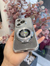 艾派客華為Pura70Pro手機殼磁吸支架鏡頭全包圍高出P70Pro+防摔保護套電鍍邊框硅膠透明閃粉簡約男女款 【太空銀+閃粉卡】邊框鑲鉆-磁吸支架 華為Pura70Pro 曬單實拍圖