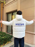 啄木鳥羽絨服男冬季外套男士短款連帽學(xué)生防寒服ins潮牌白鴨絨青年襖子 白色 L (建議115-140斤) 曬單實拍圖