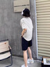安初夏短袖襯衫男士休閑套裝夏季襯衣男裝潮流痞帥氣衣服外套搭配三件套 K14淺灰襯衫+純棉T+灰褲 XL【120-140斤】 曬單實拍圖