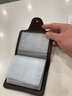 蒙伯斯卡包真牛皮大容量長(cháng)款卡片包卡夾男女士多卡位名片夾證件一體 咖啡色【40卡位】 曬單實(shí)拍圖