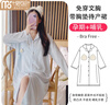 莫代爾睡衣孕婦待產(chǎn)裙帶胸墊純棉月子服春季薄款哺乳進(jìn)產(chǎn)房產(chǎn)后大碼睡裙 MDE6673[精梳棉I帶胸墊]藍(lán)口袋熊 L [建議85-120斤] 曬單實(shí)拍圖