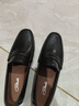 賓度（J.Benato）【品牌旗艦】男鞋男士商務(wù)皮鞋頭層牛皮軟底套腳透氣豆豆鞋 黑色素面-E2G372 42 曬單實(shí)拍圖