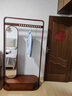 匠旗品牌實(shí)木掛衣架落地臥室家用房間衣帽架穿衣鏡一體入戶(hù)衣架帶鏡子 白蠟木胡桃色100CM 帶試衣鏡 曬單實(shí)拍圖