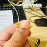 周六福（ZLF）  黃金戒指女款足金閃砂星月指環(huán)送女友禮物 計價 12號-2.71g 曬單實拍圖