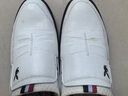 卡帝樂(lè )鱷魚(yú)（CARTELO）潮牌男鞋春季運動(dòng)小白鞋男士?jì)仍龈呱虅?wù)韓版真皮透氣休閑皮鞋透氣 白色【不增高】 38 曬單實(shí)拍圖