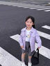 真維斯女童外套2025春秋新款中大童純棉時(shí)尚夾克開(kāi)衫小女孩薄款秋季上衣 【純棉夾克】紫/紫兔 130 曬單實(shí)拍圖