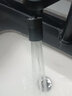 墨林卡面盆洗菜盆廚房水龍頭萬(wàn)向旋轉延伸器起泡器萬(wàn)向過(guò)濾嘴龍頭防濺頭 加長(cháng)黑色款 曬單實(shí)拍圖