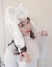 BRCZRO冬季防寒帽子女款潮騎行防風(fēng)保暖可愛(ài)雷鋒帽冬天加厚護(hù)耳棉毛線(xiàn)帽 HAPPY貓-黑色 加絨款 M（56-58cm） 曬單實(shí)拍圖