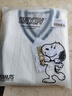史努比（SNOOPY）童裝男童馬甲兒童V領(lǐng)背心中大童坎肩春季百搭針織衣服 白色 曬單實(shí)拍圖
