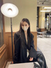 GARNUO黑色小西裝外套女2025早春秋季新款小個(gè)子高級感炸街寬松休閑西服 黑色【西服】 S【101-110斤】 曬單實(shí)拍圖