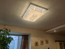 雷士照明（NVC） led水晶燈客廳燈家用三室兩廳長方形歐式大氣輕奢玻璃吸頂燈套餐 如夢(mèng)/100W智能app調(diào)光帶遙控 曬單實(shí)拍圖