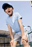 onmygame【輕涼爽身衣】夏季男童短袖T恤兒童運(yùn)動衣上衣 冰融藍(lán) 150 曬單實(shí)拍圖