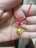 中國黃金（CHINA GOLD）黃金吊墜女十二生肖吊墜3D硬金情侶足金掛墜送女友送老婆生日禮物 勤奮牛 約1.1g 曬單實(shí)拍圖