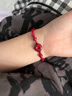 那遇保真朱砂平安扣紅繩手鏈女本命年護身符手工編織平安健康手繩腳鏈 平安紅-平安扣手繩 曬單實(shí)拍圖