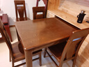 光明家具 實(shí)木餐桌現代簡(jiǎn)約餐臺餐廳家具水曲柳飯桌 4103G 一桌四椅組合 曬單實(shí)拍圖