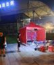 歌途樂帳篷圍布 戶外四腳透明圍擋四角傘加厚防風(fēng)防水圍邊擺攤雨棚傘布 3米藍(lán)色圍布（不透明） 曬單實(shí)拍圖