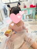 奧蒙威（AOMENGWEI）女童漢服連衣裙兒童大袖衫古裝兩件套小女孩古裝齊胸襦裙MH-B7544 粉色 110 曬單實拍圖