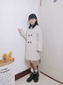 G.duck女童毛呢大衣2026新款女大童中長(cháng)款韓版洋氣夾棉加厚秋冬呢子外套 米白色 夾棉 160 cm 曬單實(shí)拍圖