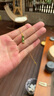 中國(guó)黃金（CHINA GOLD）竹節(jié)黃金項(xiàng)鏈女足金和田玉吊墜中秋節(jié)禮物送女友老婆生日結(jié)婚紀(jì)念 [刻字足金碧玉吊墜+足金鏈 曬單實(shí)拍圖