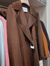 三只小山羊【楊冪同款】長(cháng)赫本 中長(cháng)款 雙面100純羊絨秋冬小個(gè)子大衣女 巧克力棕色 M 曬單實(shí)拍圖
