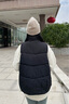 真維斯（Jeanswest）青少年女裝2025秋季新款時(shí)尚百搭間棉背心立領(lǐng)外套純色簡(jiǎn)約馬甲KY 黑色8010 M 160/84A 曬單實(shí)拍圖