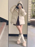 棉致韓系立領(lǐng)加厚棉服女新款冬季寬松棉衣外套女百搭面包服羽棉襖絨服 SP526米白色【高品質(zhì)55】 L 120-140斤 曬單實(shí)拍圖