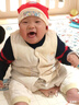迪士尼嬰兒帽子春秋季純棉0一3-6月男寶寶新生幼兒女可愛(ài)初生春秋款胎 卡通PLESA-紅色 (0-8個(gè)月)帽子+口水巾（38-46） 曬單實(shí)拍圖