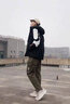 羽絨服男冬季拼色印花連帽保暖情侶上衣男士加絨加厚羽絨服外套 白色 4XL 曬單實(shí)拍圖