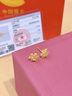 中國黃金（CHINA GOLD）黃金耳釘女足金雪蓮花耳釘七夕情人節禮物送女友老婆 足金蓮花耳釘約2g+甄選禮盒 曬單實(shí)拍圖