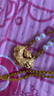 臻語(yǔ)黃金錦鯉鎖項鏈女如意寶寶鎖包足金999鎖長(cháng)命鎖吊墜小金鎖平安鎖 【小版錦鯉鎖+4珍珠】金重約0.95-1.1g 曬單實(shí)拍圖