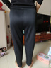 朵伶詩(shī)兒   加絨加厚秋冬大碼寬松褲子媽媽褲高腰中老年女褲黑色 黑色 【冬黃金絨】 4XL 【150-165斤】 曬單實(shí)拍圖