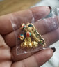 鑫誠盛黃金龍鳳手牌999足金龍鳳呈祥3D硬金生肖龍轉運珠鳳凰情侶款手鏈 單個(gè)龍牌約1.60g 曬單實(shí)拍圖