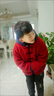 G.DUCKKIDS小黃鴨男童加絨外套秋冬裝兒童毛毛衣中大童男孩新中式拜年服上衣 紅色 100 尺碼2~3歲【 90-100cm】 曬單實(shí)拍圖